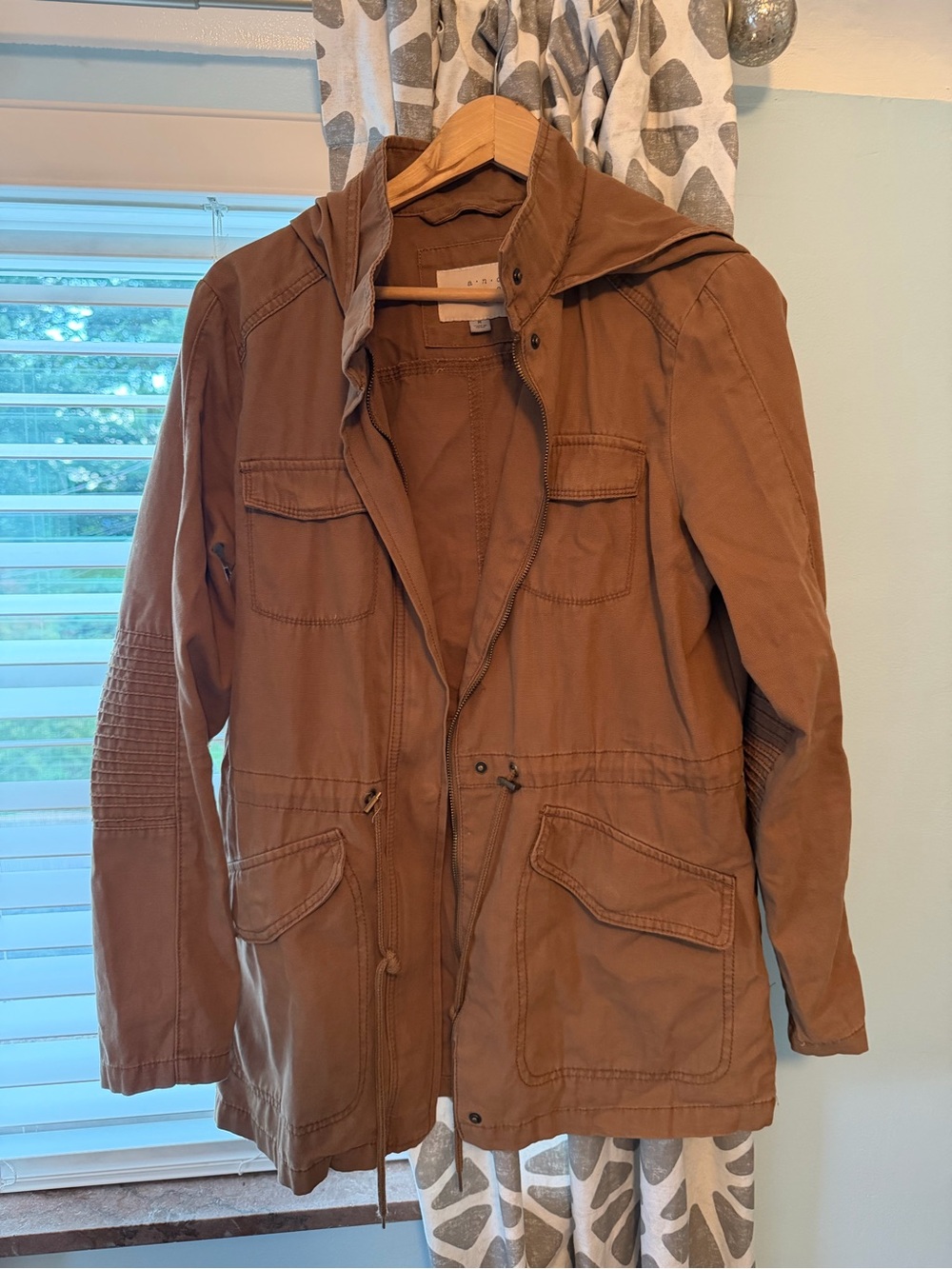 Woman’s Brown Hooded Field Jacket